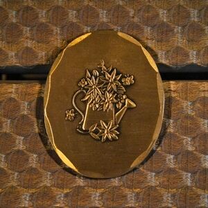 Solid Bronze Wendell August vintage brooch